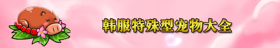 韩服特殊型宠物大全